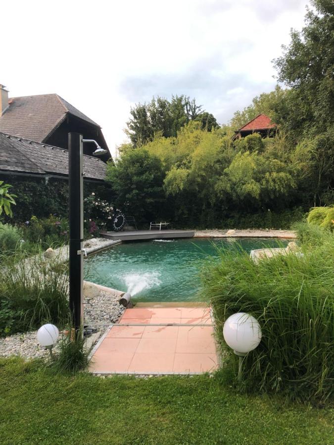 Haus Mit Sauna Und Privatem Badeteich In Anif Bei Salzburg Экстерьер фото